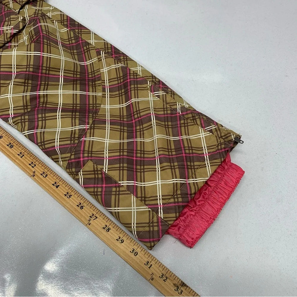 Sims‎ Snowboard Pants Woman Small  Cargo Pockets Pink Plaid Insulated Ski Winter - Picture 12 of 14